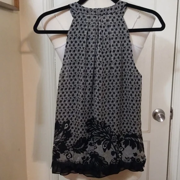 DIANE VON FURSTENBERG black toupe silk top - Picture 6 of 11